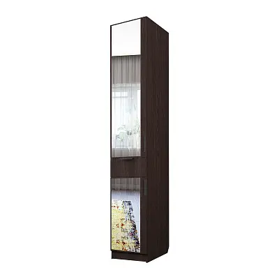 картинка Шкаф ЭКОН распашной 1 дверный с 1-им ящиками с полками с зеркалом от магазина КУПИ КУПЕ